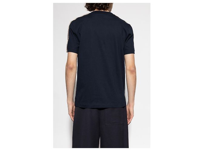 T-shirt Burberry Seth blu in cotone - vista 2