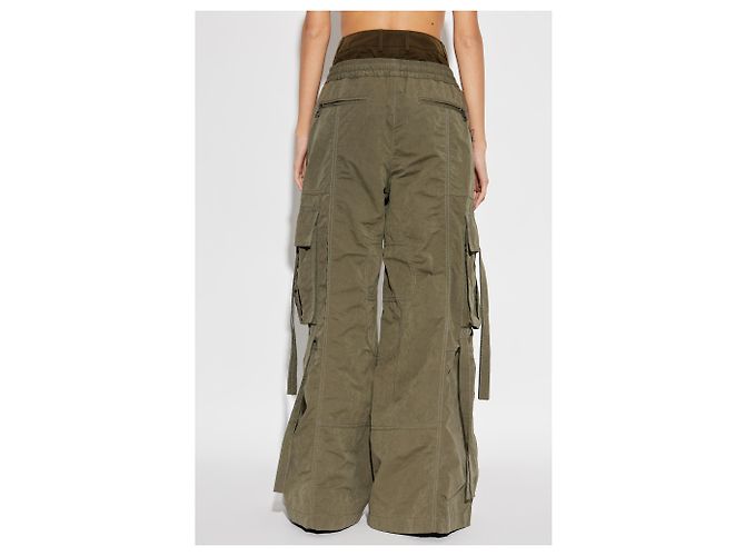 Dolce & Gabbana pantalones cargo verdes de algodón - vista 2