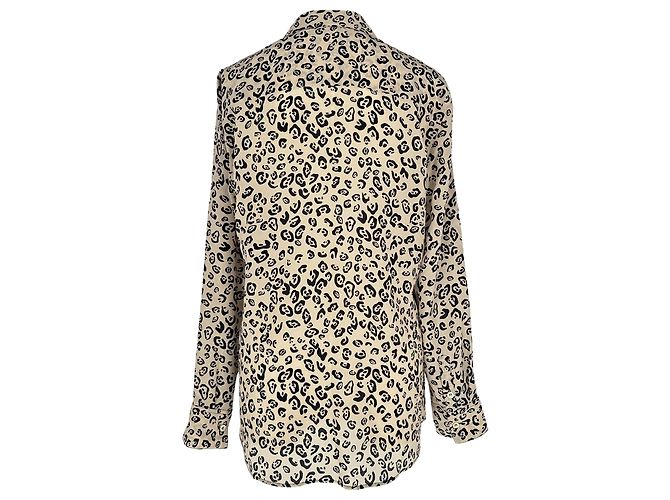 Blusa Altuzarra con estampado de leopardo en seda beige - vista 3