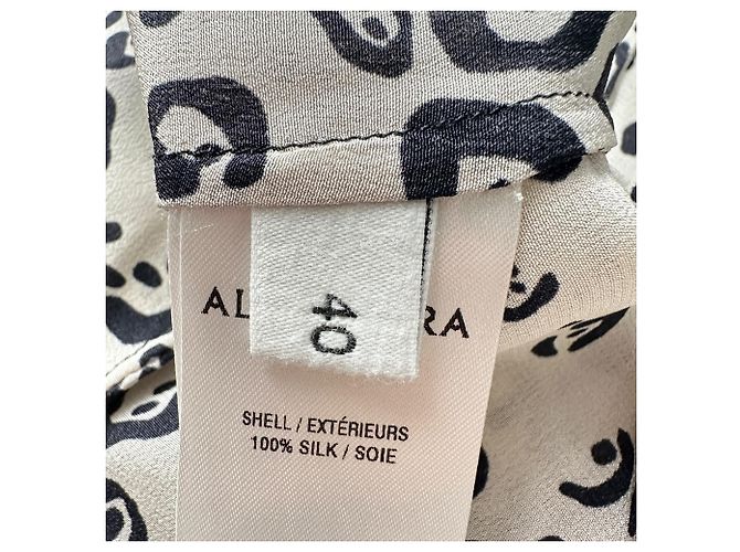 Blusa Altuzarra con estampado de leopardo en seda beige - vista 5
