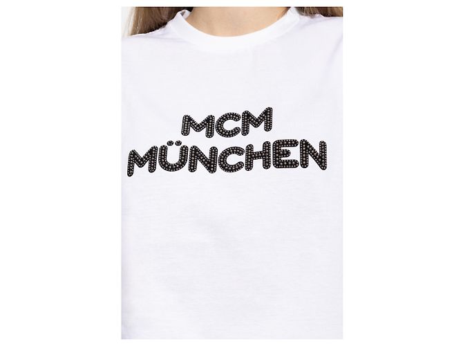 Camiseta blanca MCM Logo de algodón - vista 5