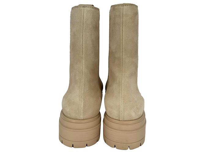 Stivaletti Chester Gianvito Rossi in camoscio beige - vista 3