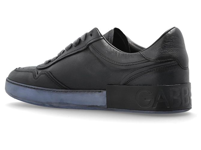 Dolce & Gabbana Sneakers in pelle nera - vista 3