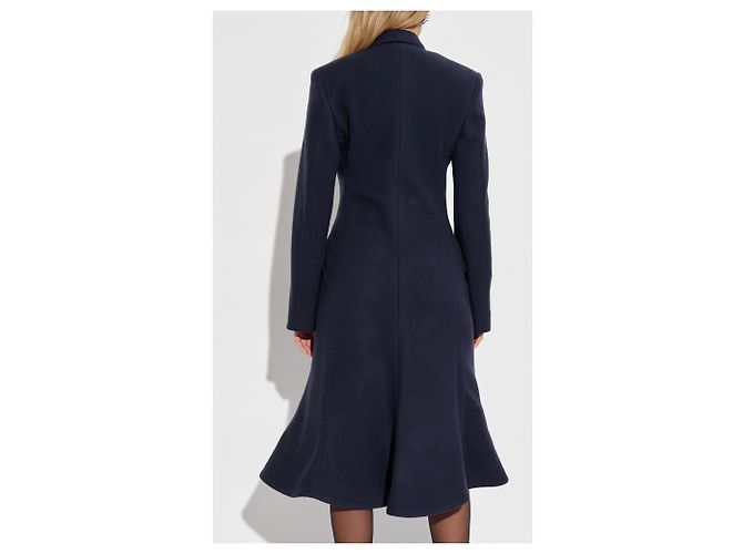 Balenciaga navy blue wool coat - view 2