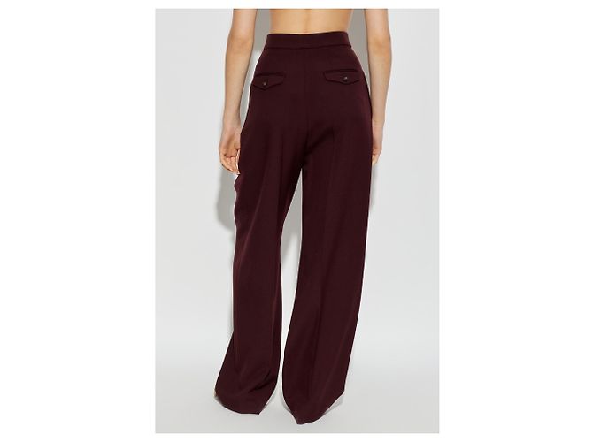 Chloé Pantalones Plisados Burdeos - vista 2