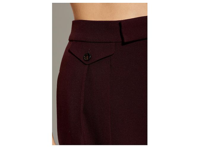 Chloé Pantalones Plisados Burdeos - vista 3