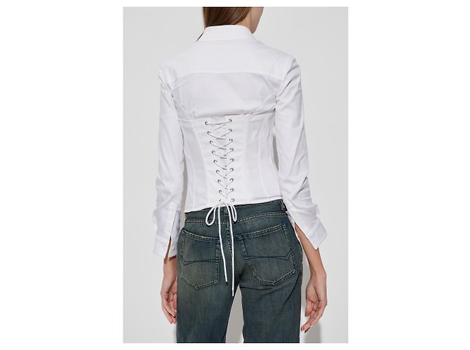 Camisa Balenciaga Blanca de Algodón Ajustada - vista 2