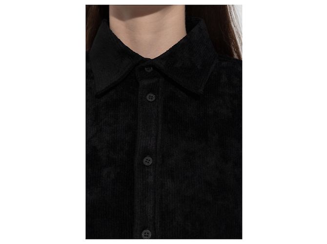 Balenciaga Camicia in velluto a coste nera - vista 3