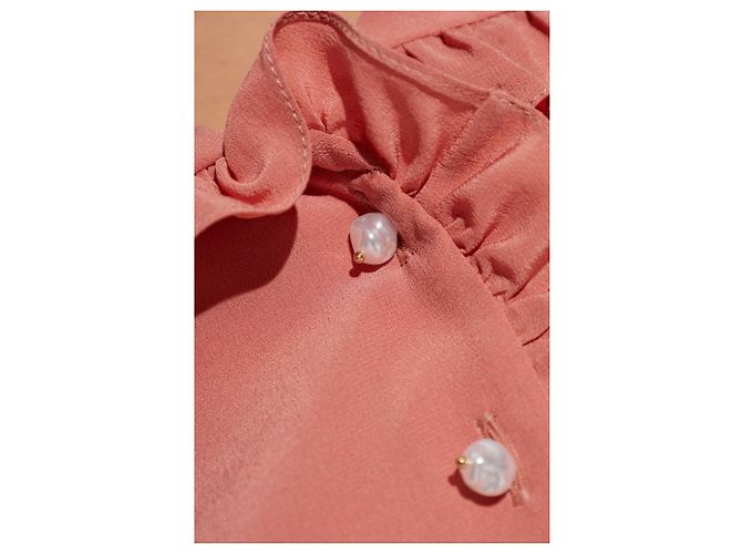 Chloé Camisa de seda com folhos - vista 3