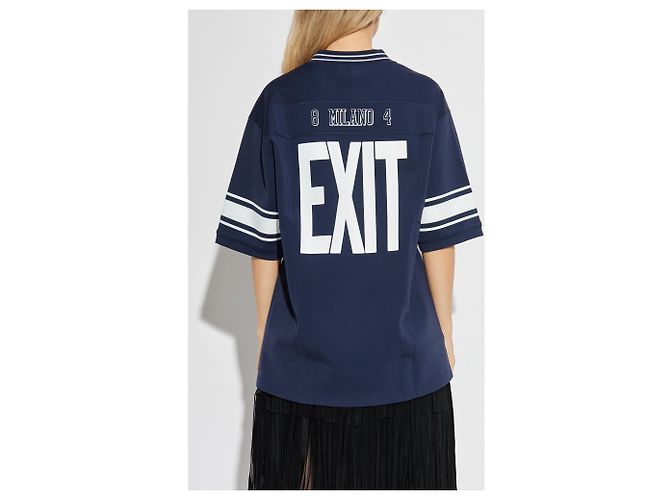 T-shirt scollo a V Dolce & Gabbana Blu - vista 2