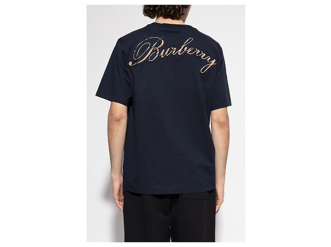 T-shirt Ryan Burberry blu in cotone - vista 2