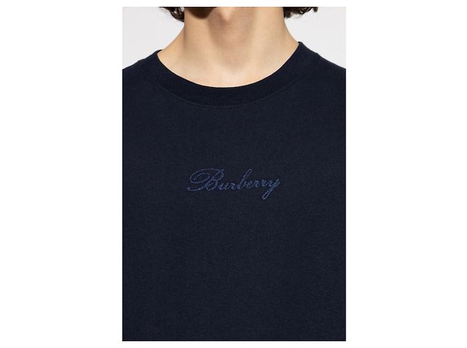 T-shirt Ryan Burberry blu in cotone - vista 3