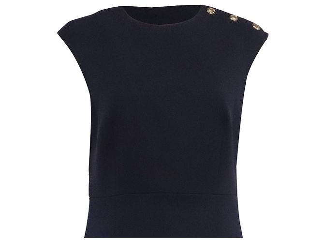 Mini Abito Sandro Nicole in Poliestere Blu Navy - vista 2