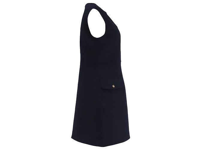 Mini Abito Sandro Nicole in Poliestere Blu Navy - vista 3