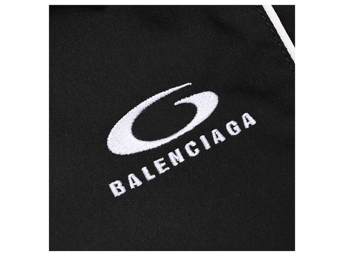 Balenciaga Oversized Track Pants aus schwarzem Polyester - Ansicht 8