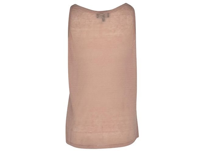 Theory Strick-Top aus rosa Leinen - Ansicht 3