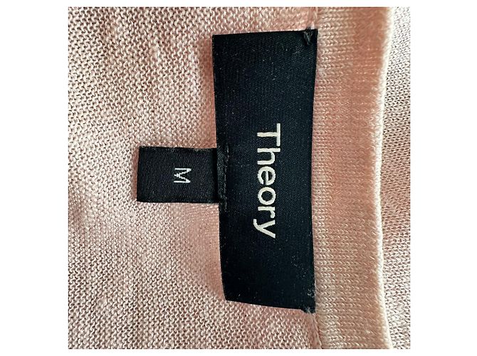 Theory Strick-Top aus rosa Leinen - Ansicht 4