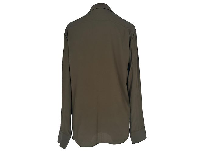 Blusa asimétrica con botones Altuzarra en acetato marrón - vista 4