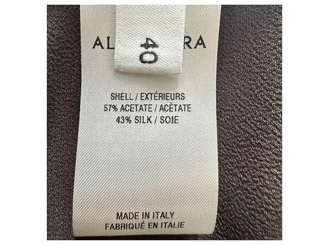 Blusa asimétrica con botones Altuzarra en acetato marrón - vista 6