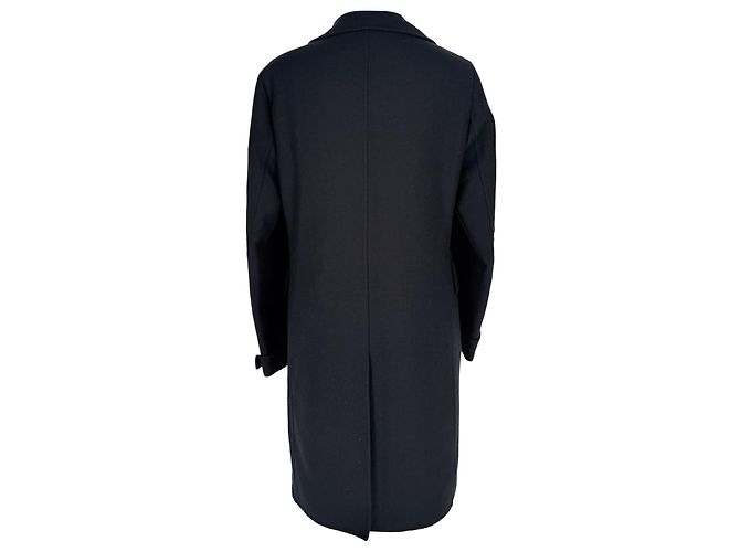 Abrigo de largo medio con botonadura sencilla Jil Sander en cashmere negro - vista 7
