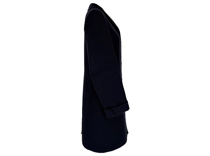 Abrigo de largo medio con botonadura sencilla Jil Sander en cashmere negro - vista 8