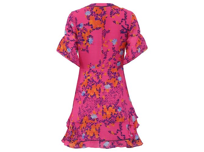 Autre Marque Mini vestido Tanya Taylor de estampado floral en seda rosa - vista 4