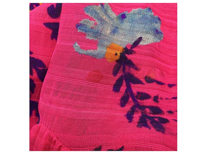 Autre Marque Mini vestido Tanya Taylor de estampado floral en seda rosa - vista 5