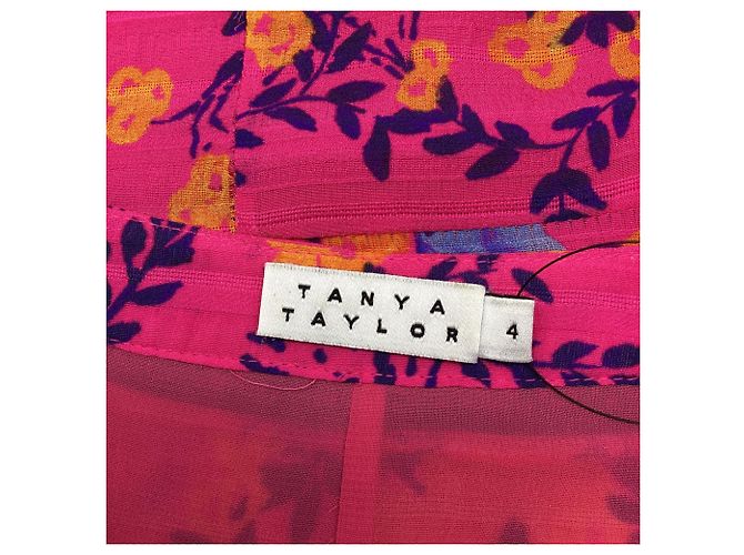 Autre Marque Mini vestido Tanya Taylor de estampado floral en seda rosa - vista 9