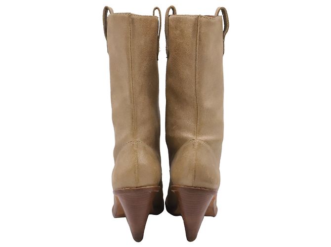 Michael Kors Western-Stiefeletten mit Absatz aus braunem Leder - Ansicht 5