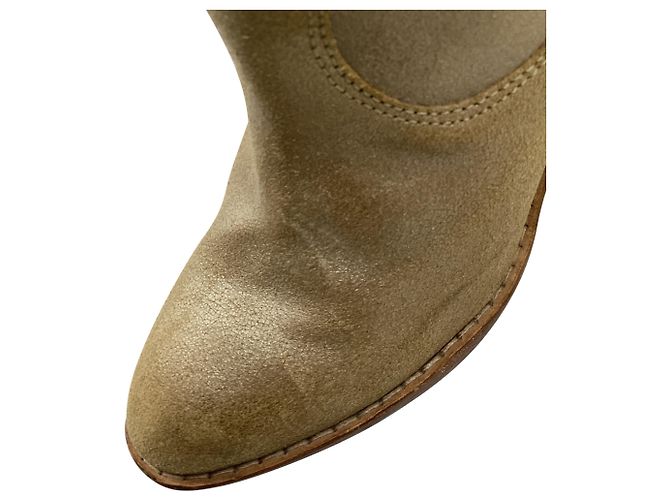 Michael Kors Western-Stiefeletten mit Absatz aus braunem Leder - Ansicht 9
