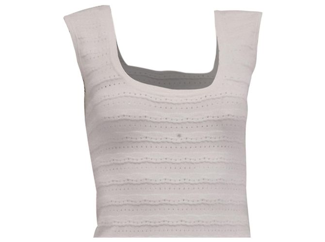 Loveshackfancy Tayleen Pointelle Strick-Midikleid aus weißer Viskose - Ansicht 2
