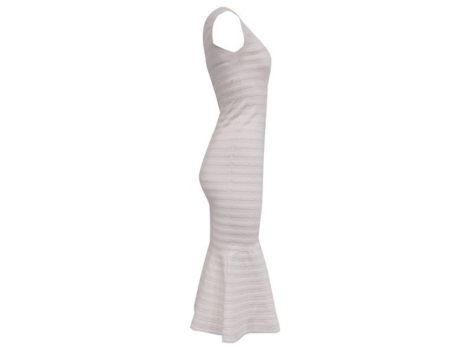 Loveshackfancy Tayleen Pointelle Strick-Midikleid aus weißer Viskose - Ansicht 3