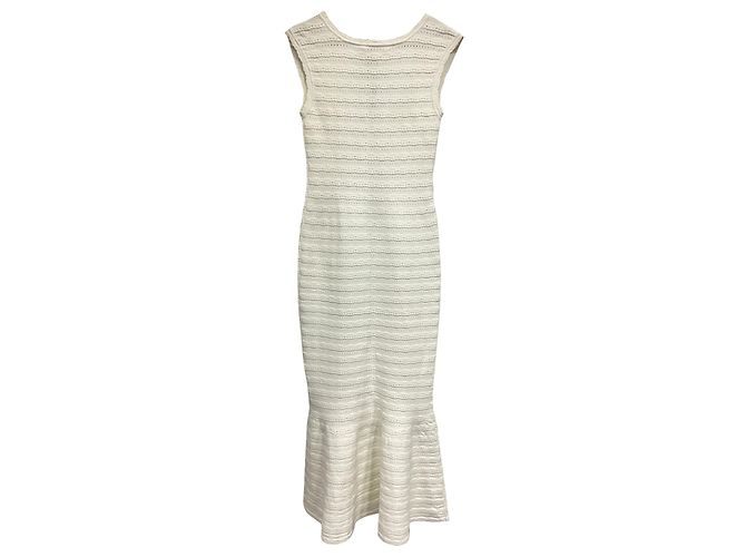 Loveshackfancy Tayleen Pointelle Strick-Midikleid aus weißer Viskose - Ansicht 6