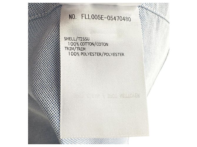 Thom Browne Button-Down besticktes Hemd aus blauer Baumwolle - Ansicht 8