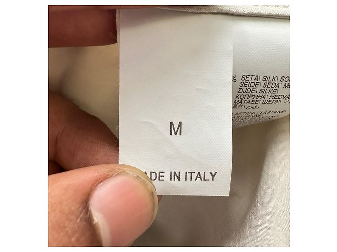 Brunello Cucinelli Langarmbluse aus grauer Seide - Ansicht 5