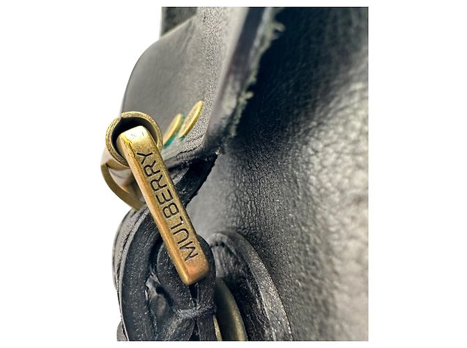 Borsa a tracolla Mulberry Brooke Chain in pelle nera - vista 8