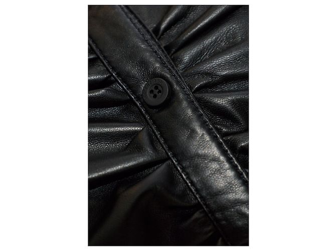 Top de pele de cordeiro preto Balenciaga - vista 3