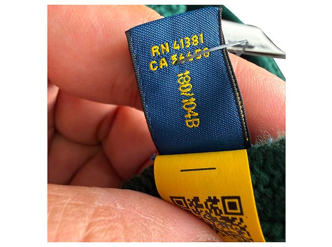 Sweatshirt Ralph Lauren Polo em malha com tranças e decote em V em algodão verde - vista 4