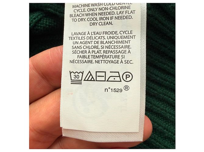 Sweatshirt Ralph Lauren Polo em malha com tranças e decote em V em algodão verde - vista 5