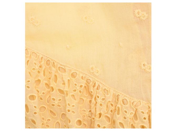 Blusa Isabel Marant Etoile Sorani de algodón amarillo con bordado inglés - vista 10