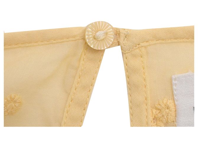 Blusa Isabel Marant Etoile Sorani de algodón amarillo con bordado inglés - vista 11