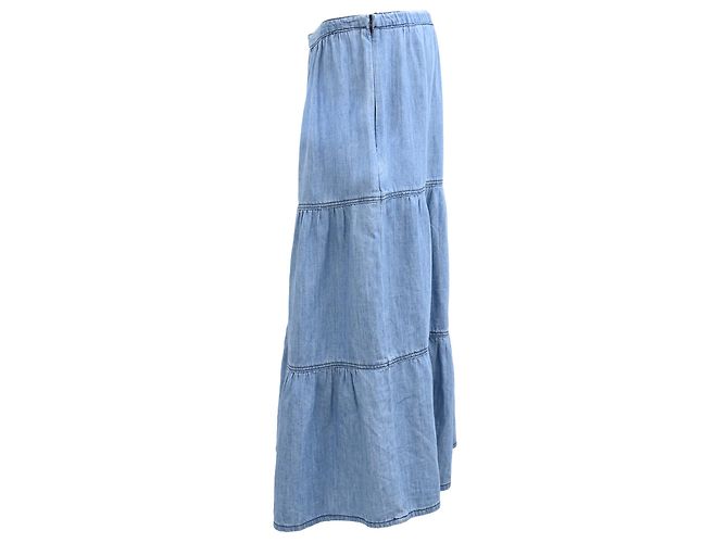 Falda midi a capas Ba&Sh en algodón azul - vista 2