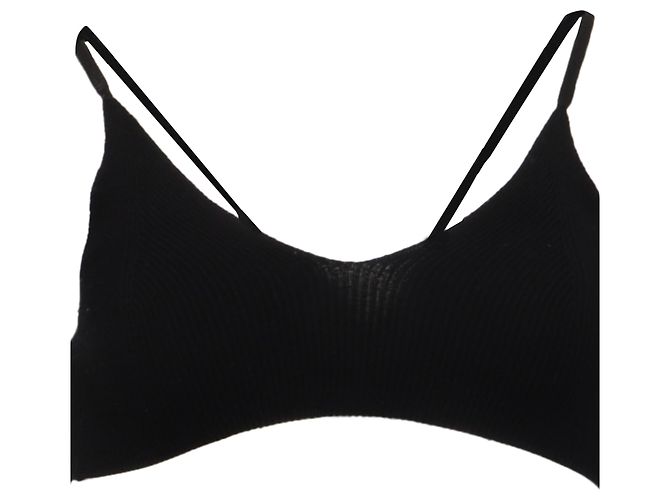 Bralette de punto Jacquemus en viscosa negra - vista 2
