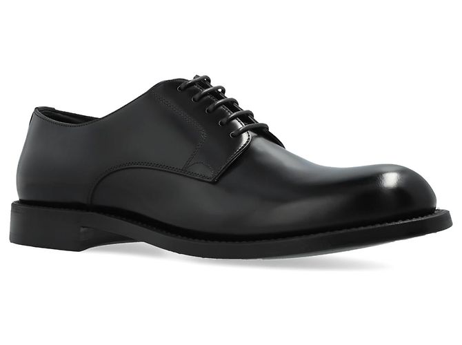 Scarpe Derby in pelle nera Dolce & Gabbana - vista 2