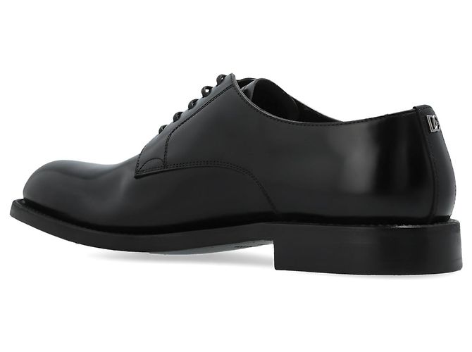Scarpe Derby in pelle nera Dolce & Gabbana - vista 3
