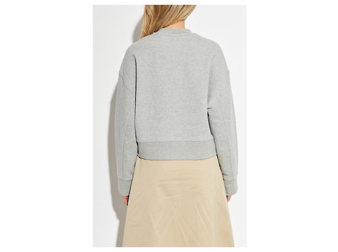 Moncler Logo Sweatshirt Grau Baumwolle - Ansicht 2