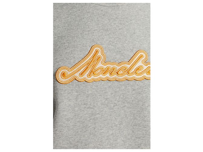 Moncler Logo Sweatshirt Grau Baumwolle - Ansicht 3