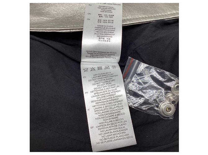 Iro Newhan Bikerjacke aus silbernem Lammleder - Ansicht 5