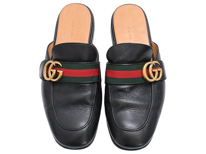 Mules Gucci Princetown in pelle nera - vista 5
