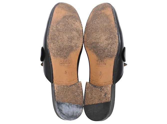 Mules Gucci Princetown in pelle nera - vista 6
